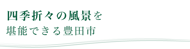 四季折々の風景を堪能できる豊田市